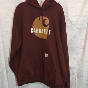 Carhartt Men's Dark Brown Hoodie Sz XL